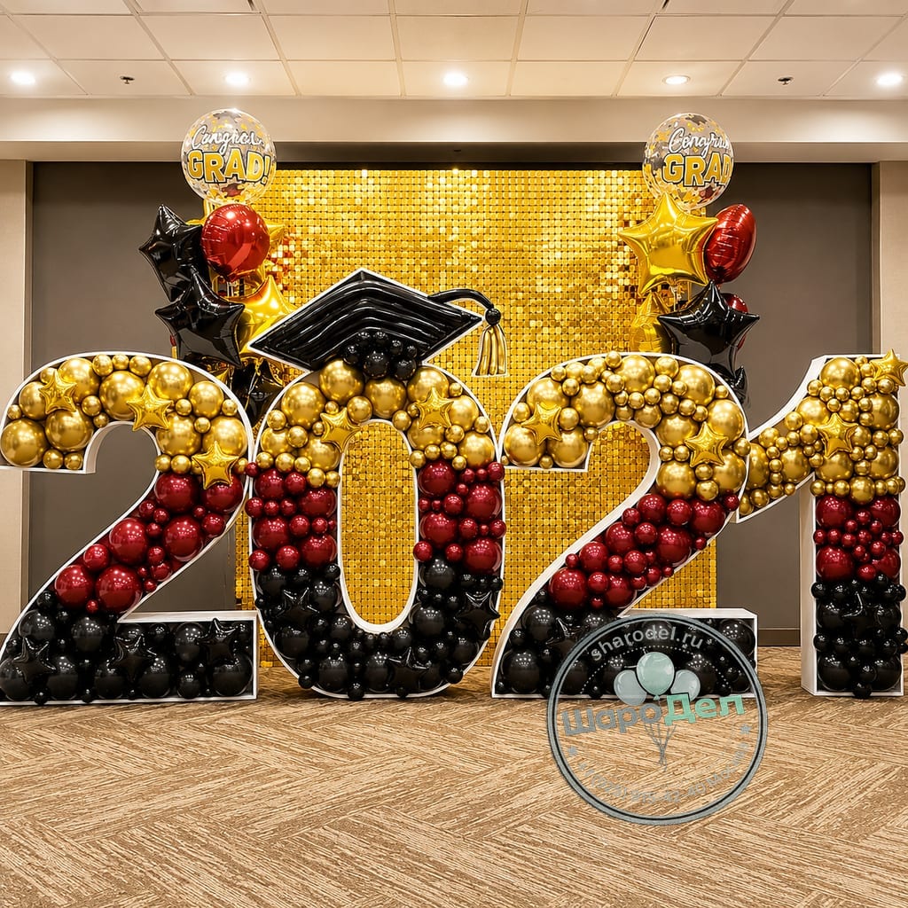 Фотозона 2021 Чёрно-золотая с конфедераткой